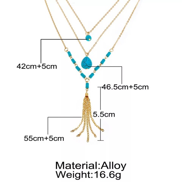 2xHP‼️3/$30 Tassel Boho Multilayer Gold Necklace - Picture 6 of 7